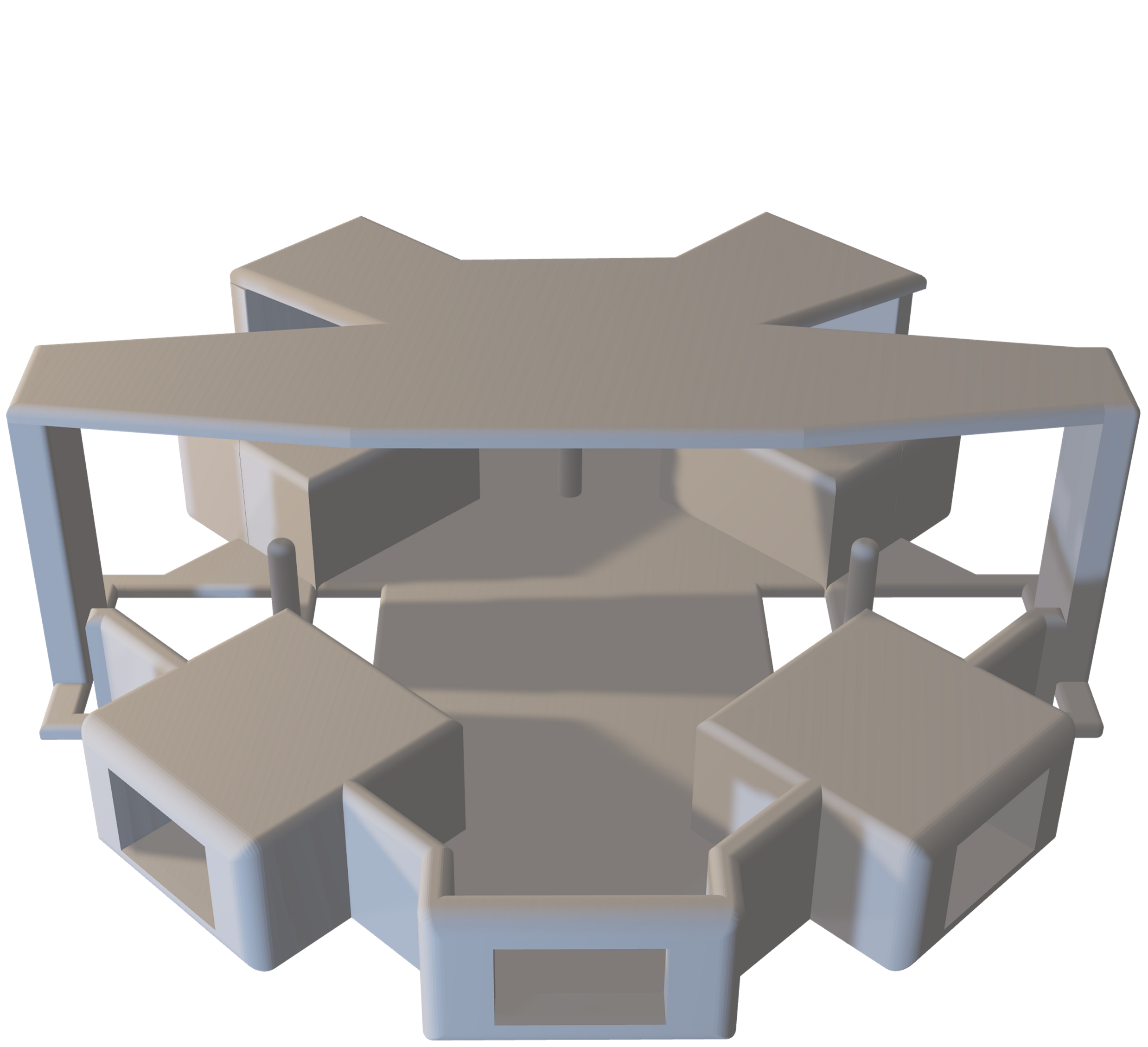 Drone body frame – isometric view