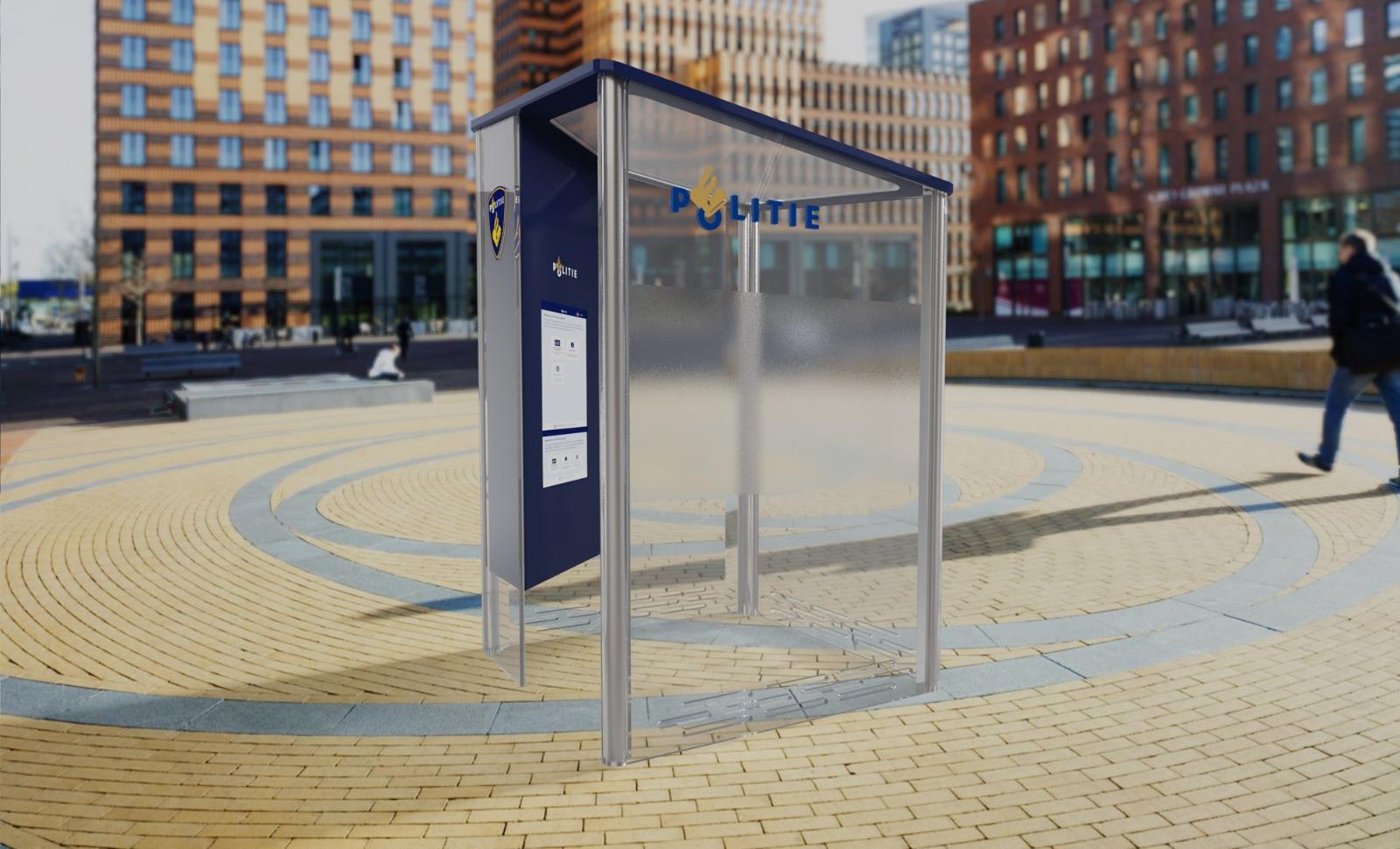 Police Kiosk – Futuristic Pillar Design